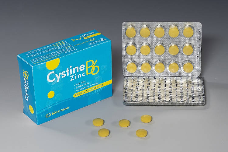 حبوب cystine b6 zinc